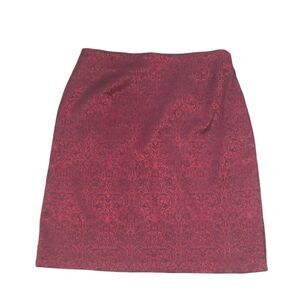 Red and black embossed skirt